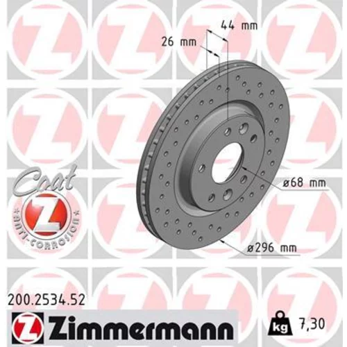 Brzdový kotúč ZIMMERMANN 200.2534.52