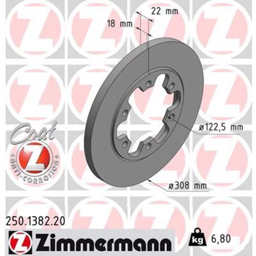 Brzdový kotúč ZIMMERMANN 250.1382.20