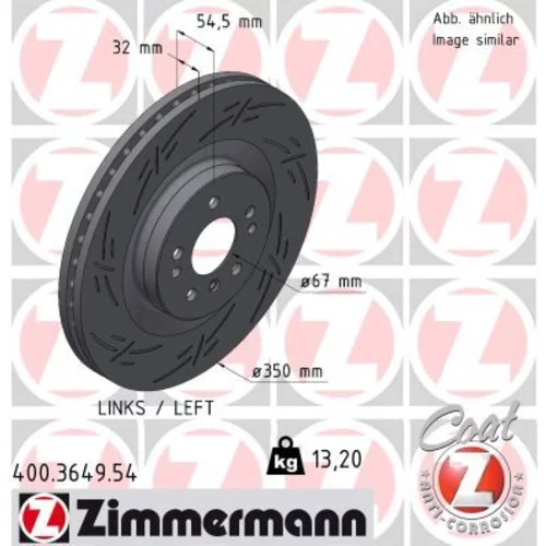 Brzdový kotúč ZIMMERMANN 400.3649.54