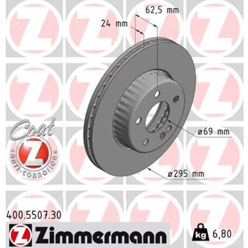 Brzdový kotúč ZIMMERMANN 400.5507.30