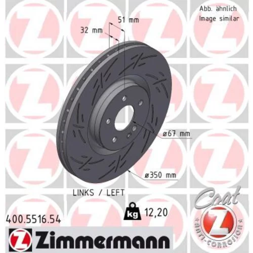 Brzdový kotúč ZIMMERMANN 400.5516.54