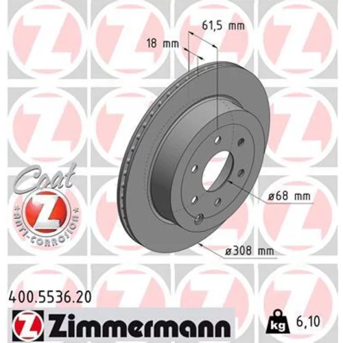 Brzdový kotúč ZIMMERMANN 400.5536.20