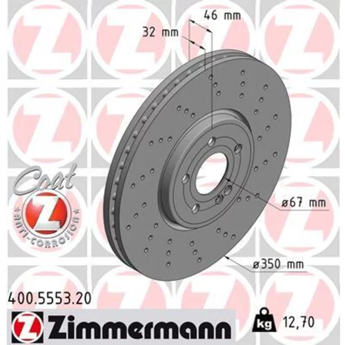 Brzdový kotúč ZIMMERMANN 400.5553.20