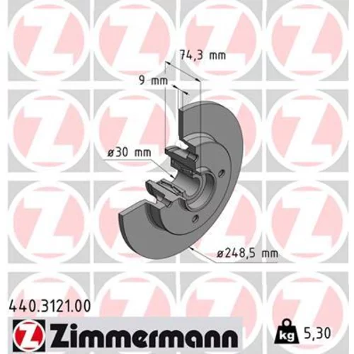 Brzdový kotúč ZIMMERMANN 440.3121.00