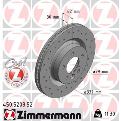 Brzdový kotúč ZIMMERMANN 450.5208.52