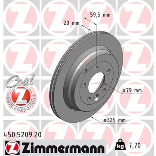 Brzdový kotúč ZIMMERMANN 450.5209.20