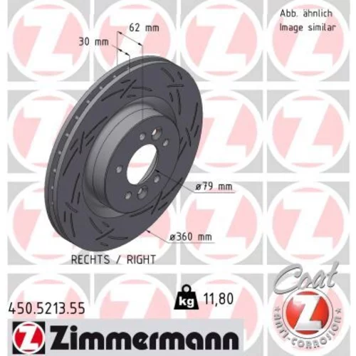 Brzdový kotúč ZIMMERMANN 450.5213.55