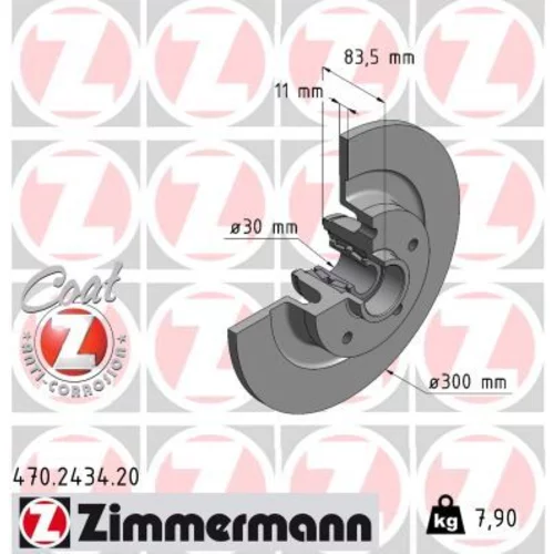 Brzdový kotúč 470.2434.20 /Zimmermann/