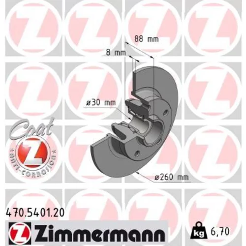 Brzdový kotúč 470.5401.20 /Zimmermann/