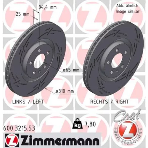 Brzdový kotúč ZIMMERMANN 600.3215.53