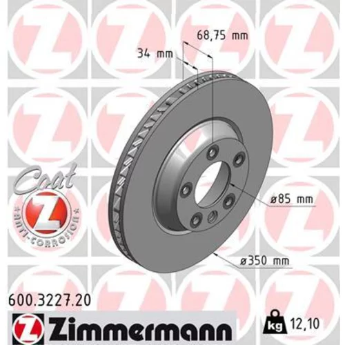 Brzdový kotúč ZIMMERMANN 600.3227.20