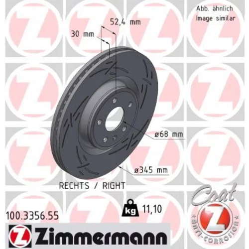 Brzdový kotúč ZIMMERMANN 100.3356.55