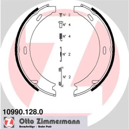 Sada brzd. čeľustí parkov. brzdy ZIMMERMANN 10990.128.0