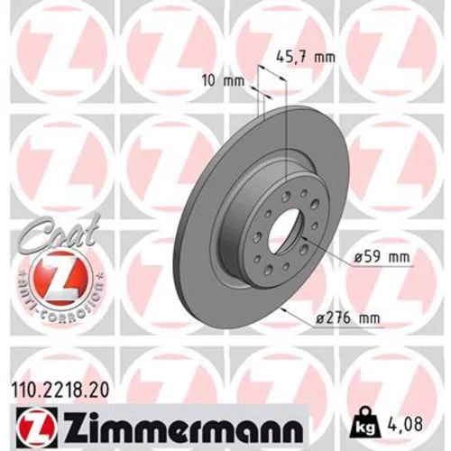 Brzdový kotúč ZIMMERMANN 110.2218.20