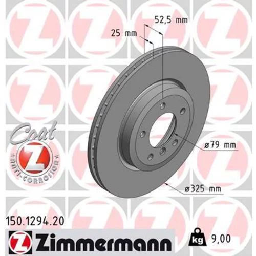 Brzdový kotúč ZIMMERMANN 150.1294.20