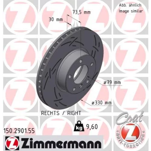 Brzdový kotúč ZIMMERMANN 150.2901.55