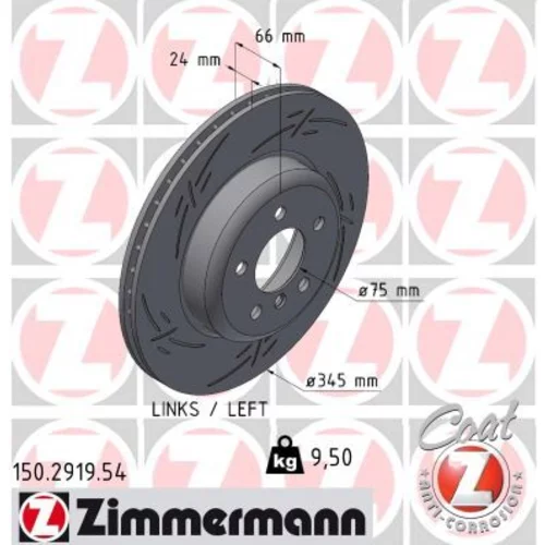 Brzdový kotúč ZIMMERMANN 150.2919.54