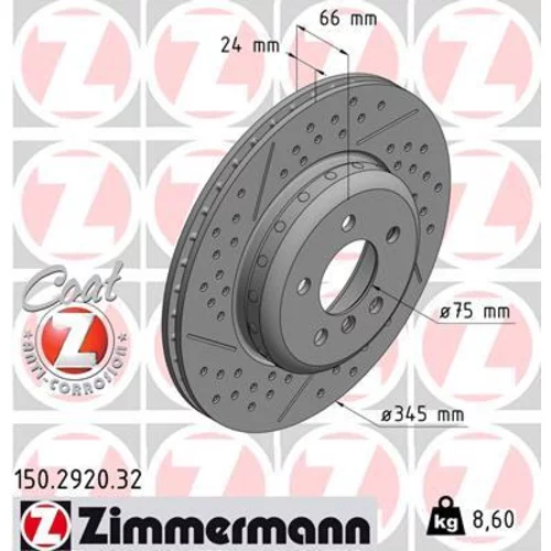 Brzdový kotúč ZIMMERMANN 150.2920.32