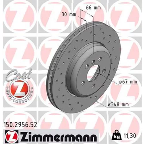 Brzdový kotúč ZIMMERMANN 150.2956.52