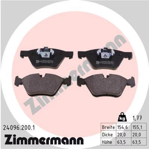 Sada brzdových platničiek kotúčovej brzdy ZIMMERMANN 24096.200.1