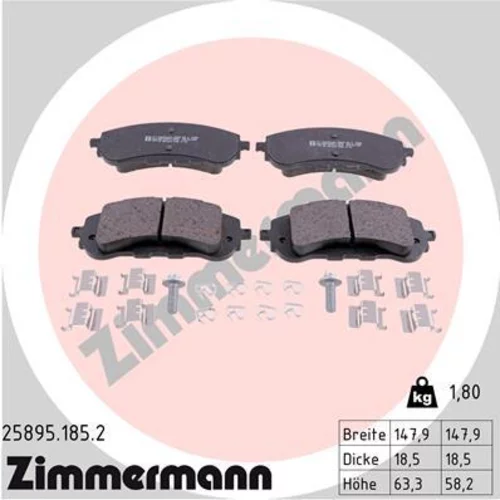 Sada brzdových platničiek kotúčovej brzdy ZIMMERMANN 25895.185.2