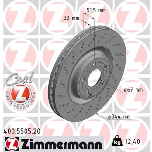 Brzdový kotúč ZIMMERMANN 400.5505.20