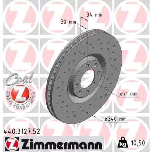 Brzdový kotúč ZIMMERMANN 440.3127.52