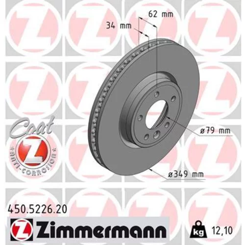 Brzdový kotúč ZIMMERMANN 450.5226.20