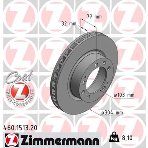 Brzdový kotúč ZIMMERMANN 460.1513.20