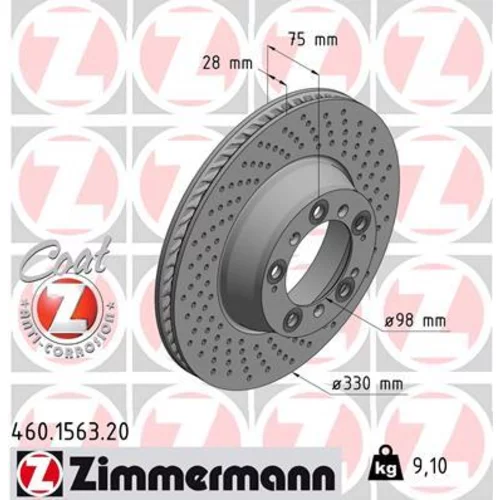 Brzdový kotúč ZIMMERMANN 460.1563.20