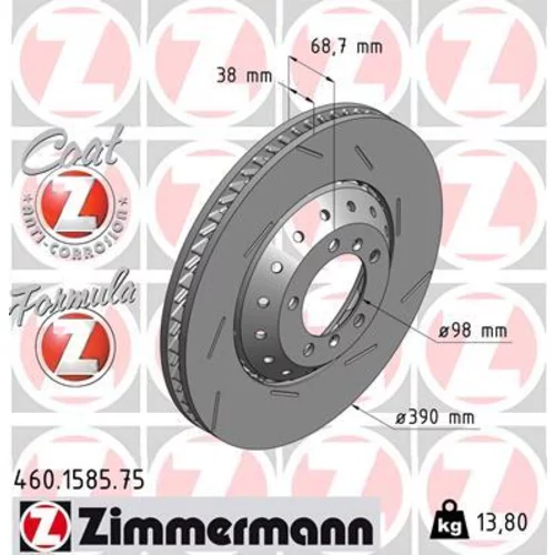 Brzdový kotúč ZIMMERMANN 460.1585.75