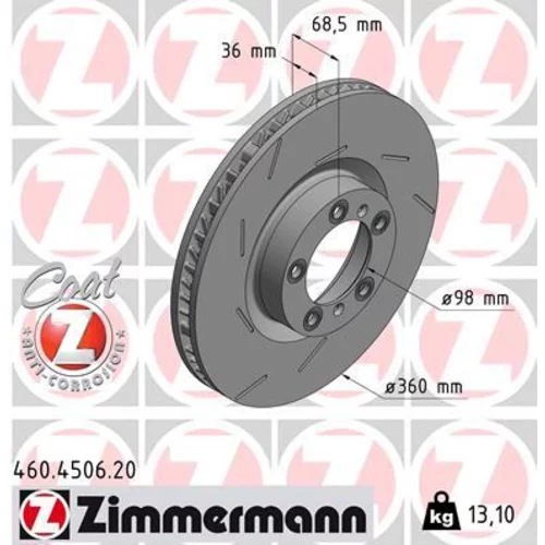 Brzdový kotúč ZIMMERMANN 460.4506.20