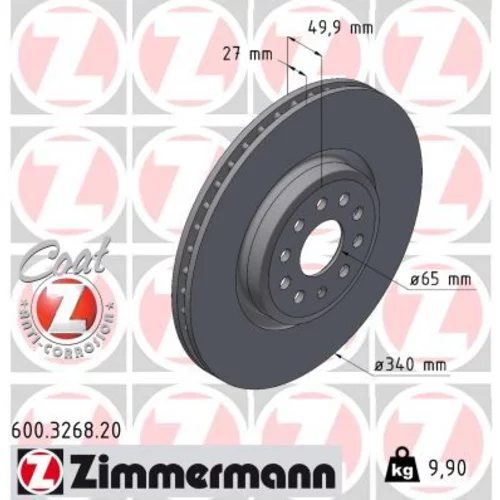 Brzdový kotúč 600.3268.20 /Zimmermann/