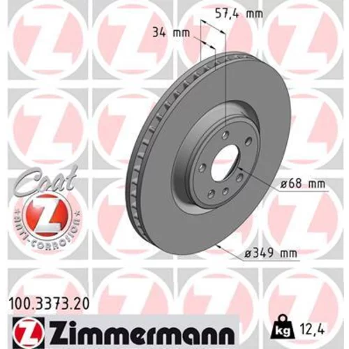 Brzdový kotúč ZIMMERMANN 100.3373.20