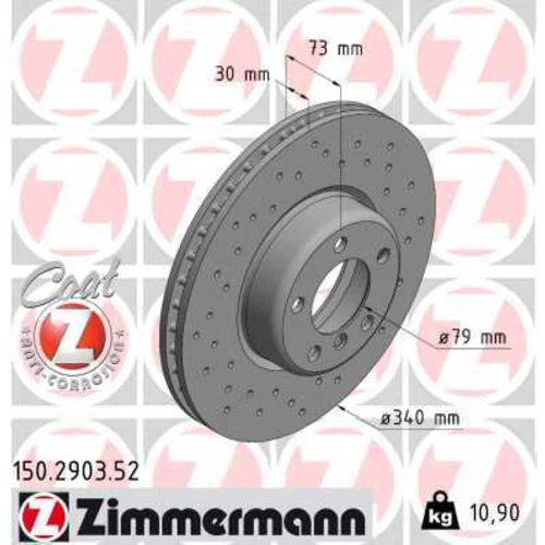 Brzdový kotúč ZIMMERMANN 150.2903.52