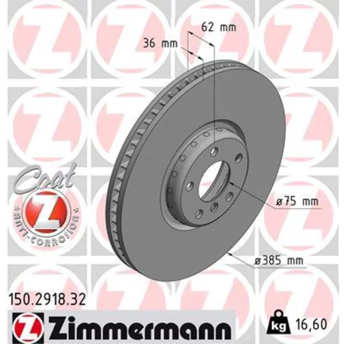 Brzdový kotúč ZIMMERMANN 150.2918.32