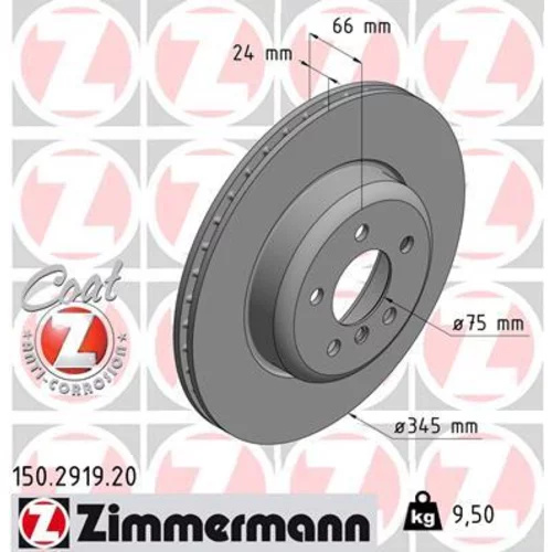 Brzdový kotúč ZIMMERMANN 150.2919.20