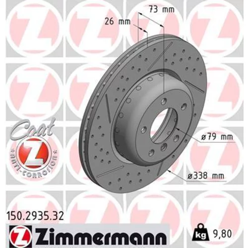 Brzdový kotúč 150.2935.32 /Zimmermann/