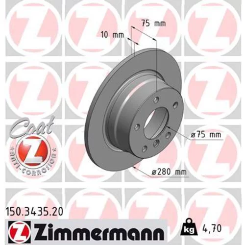 Brzdový kotúč ZIMMERMANN 150.3435.20