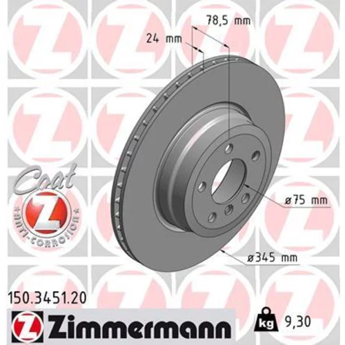 Brzdový kotúč ZIMMERMANN 150.3451.20