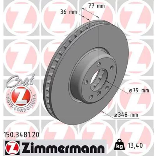 Brzdový kotúč ZIMMERMANN 150.3481.20