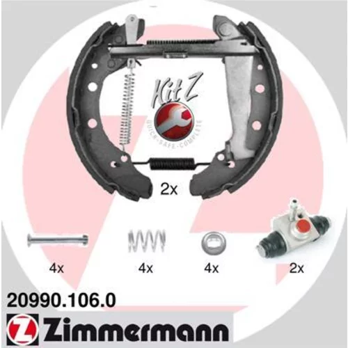 Sada brzdových čeľustí ZIMMERMANN 20990.106.0