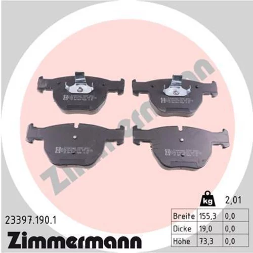 Sada brzdových platničiek kotúčovej brzdy ZIMMERMANN 23397.190.1