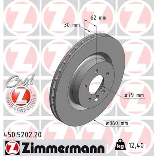 Brzdový kotúč ZIMMERMANN 450.5202.20