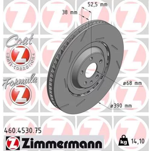 Brzdový kotúč ZIMMERMANN 460.4530.75