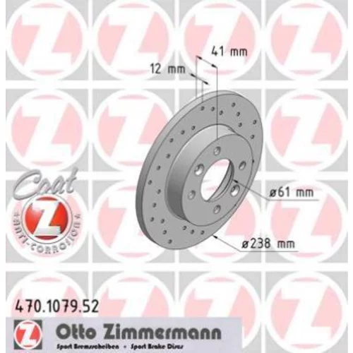 Brzdový kotúč ZIMMERMANN 470.1079.52