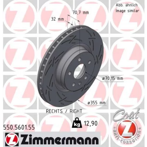 Brzdový kotúč ZIMMERMANN 550.5601.55