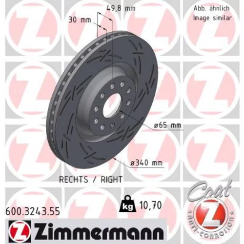 Brzdový kotúč ZIMMERMANN 600.3243.55