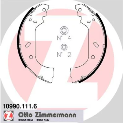 Sada brzdových čeľustí ZIMMERMANN 10990.111.6