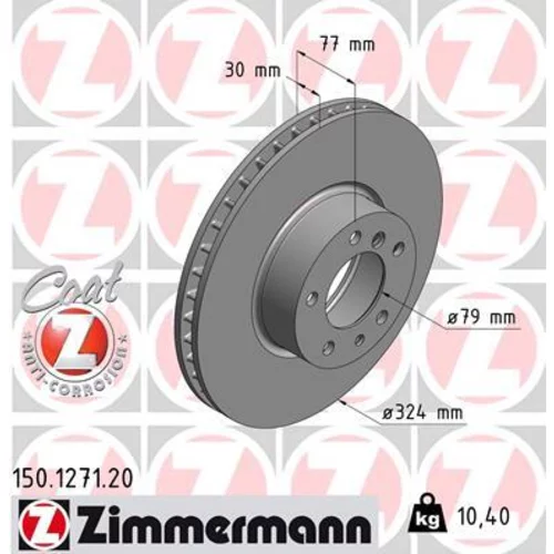 Brzdový kotúč 150.1271.20 /Zimmermann/